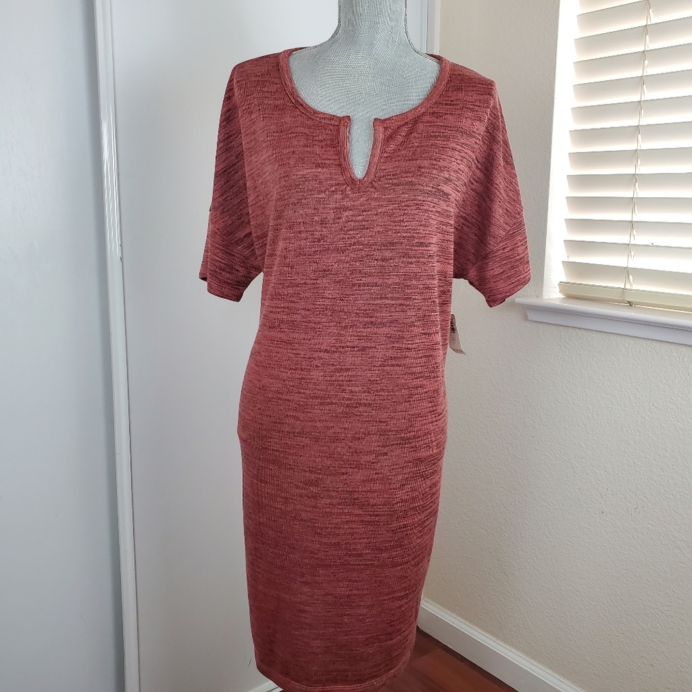 Old Navy Burnt Orange Midi Sweater Dress Large NWT